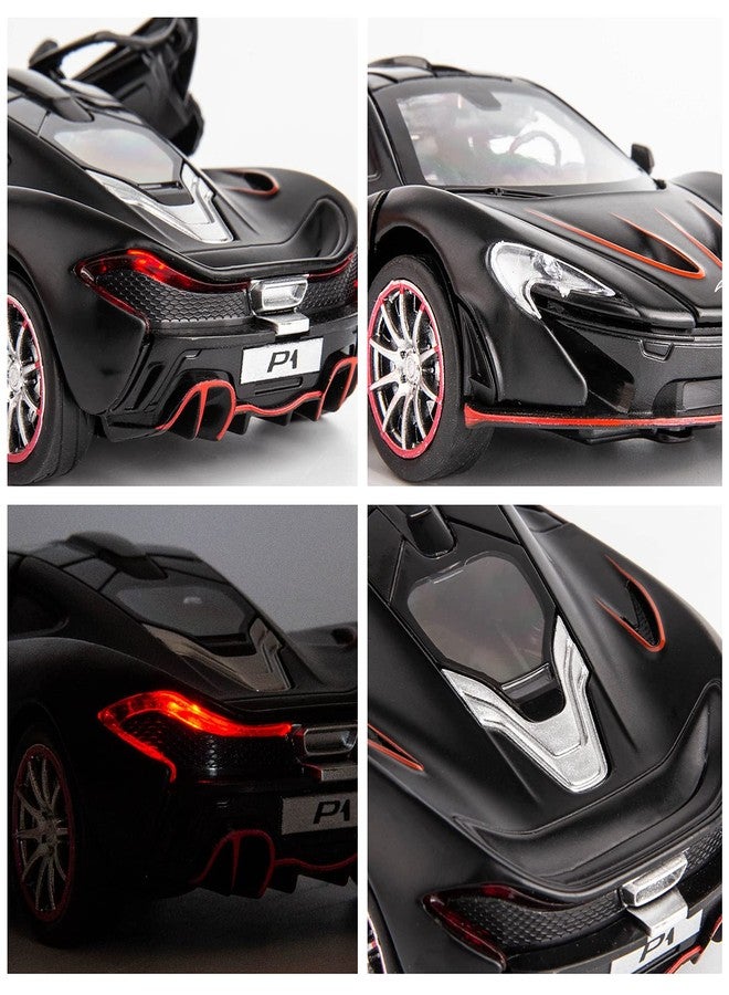 BDTCTK Compatible for 1:32 P1 Model Car, Zinc Alloy Pull Back Toy Car for Kids Boy Girl Black - Image 5